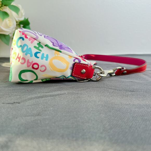 Coach Floral Graphic Print Multicolor Hobo Shoulder Bag NWT - Picture 6 of 8